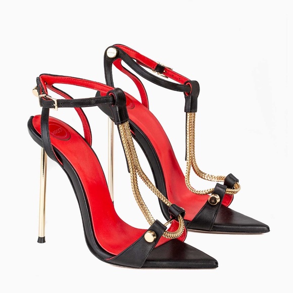 HARDOT RICH B*TCH STILETTO STRAPPY SANDALS SIZE 39 NEW!!! - Picture 1 of 11